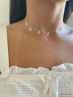 Choker trevo da sorte na prata 925. na internet