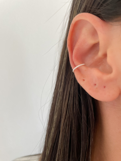 Piercing fake torcidinho prata 925. - comprar online