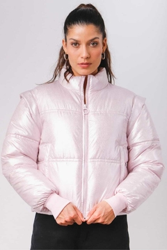 Jaqueta colete puffer foil - Pri.closet