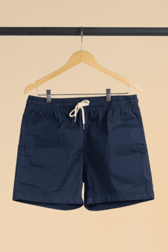 SHORT SARJA LISO AZUL