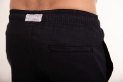 SHORT SARJA LISO PRETO - comprar online