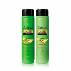 Combo Cabelos Nutridos Instance Abacate e Oliva: Shampoo 300ml + Condicionador 300ml