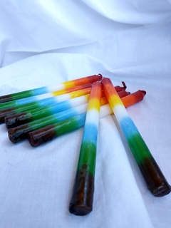 Vela Larga Alquímica Multicolor Angélica - Fuente de Espiritualidad en internet