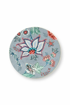 SET/4 PLATOS ORIENTAL FLOWER FESTIVAL AZUL 17CM en internet