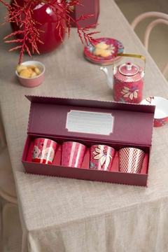 SET/4 MUGS ORIENTAL FLOWER FESTIVAL ROSA OSCURO - comprar online