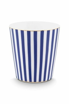 MUG CHICO WITHOUT EAR ROYAL STRIPES - comprar online