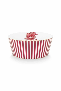 BOWL ROYAL STRIPE ROSA OSCURO 15CM