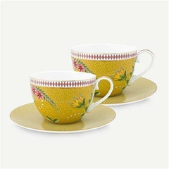 SET/2 TAZAS DE TÉ LA MAJORELLE AMARILLA en internet