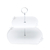 PRATO DUPLO DE PORCELANA P/ DOCES BIRDS BRANCO - comprar online