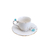 CJ 6 XÍCARAS DE CAFÉ PORCELANA FLOWER ROUND PLATE BRANCO - comprar online