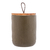 POTICHE DE CERÂMICA C/TAMPA EM BAMBU LINES VERDE - Cutie Home Decor ®