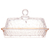 MANTEIGUEIRA DE CRISTAL MARTELADO PETRA FIO DE OURO C/ TAMPA - Cutie Home Decor ®