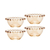 CJ DE 4 BOWLS DE CRISTAL CHUMBO PEARL ÂMBAR 9x4