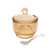 AÇUCAREIRO DE CRISTAL C/ COLHER PEARL ÂMBAR - Cutie Home Decor ®