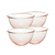 CJ DE 4 BOWLS DE CRISTAL PEARL ROSA 14X8CM