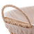 CESTA C/ ALÇA OVAL C/ FORRO E LINHO CRU 27X20CM - Cutie Home Decor ®