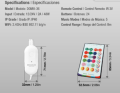 Controladora Smart Music WiFi IR RGB con Control Remoto Audioritmica - Comodidad en casa Domotica