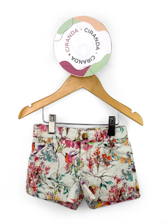 Shorts floral em algodão Zara Tam 4 como novo