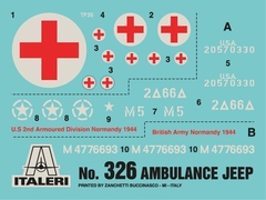 Italeri - 0326 - 1/4 ton 4x4 Ambulance Jeep - 1:35 - ArtModel Modelismo