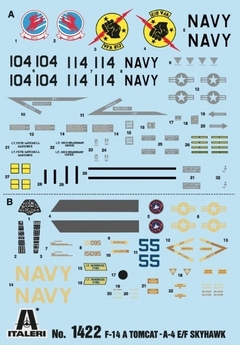 Kit Italeri - Top Gun F-14A vs A-4F - 1:72 - 1422 en internet