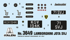 Italeri - 3649 - Lamborghini Miura Jota SVJ - 1:24 en internet