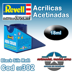 Tinta Acrílica Revell - 36302 - Black Silk Matt