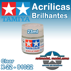 Tamiya Acrílica - X-22 - Clear Verniz Brilhante - 81022 - 23ML