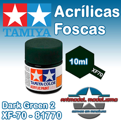 Tinta Tamiya Acrílica - XF-70 - Dark Green 2 - 81770