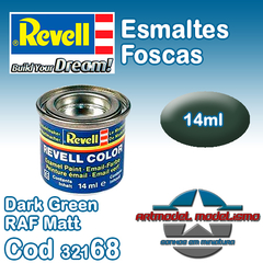 Tinta Esmalte Revell - 32168 - Dark Green RAF Matt (Email Color)