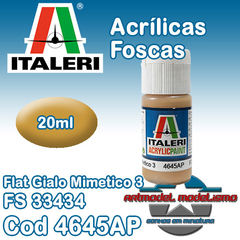 Tinta Acrílica Italeri - 4645AP - Flat Gialo Mimetico 3 - FS33434