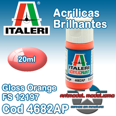 Tinta Acrílica Italeri - 4682AP - Gloss Orange - FS 12197