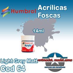 Humbrol Acrílica - 64 - Light Grey Matt (Cinza Claro) - 202027C