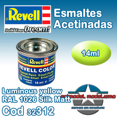 Tinta Esmalte Revell - 32312 - Luminous yellow RAL 1026 Silk Matt (Email Color)