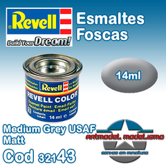 Tinta Esmalte Revell - 32143 - Medium Grey USAF Matt (Email Color)