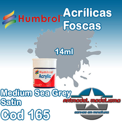 Humbrol Acrílica - 165 - Medium Sea Grey Satin - 131727C