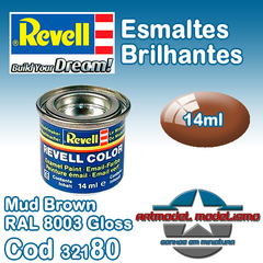 Tinta Esmalte Revell - 32180 - Mud Brown RAL 8003 Gloss (Email Color)