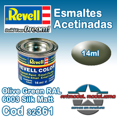 Tinta Esmalte Revell - 32361 - Olive Green RAL 6003 Silk Matt (Email Color)