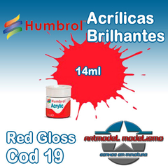 Humbrol Acrílica - 19 - Red Gloss (Vermelho) - 272328C