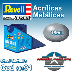 Tinta Acrílica Revell - 36191 - Steel Metallic