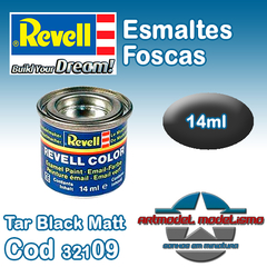 Tinta Esmalte Revell - 32106 - Tar Black Matt (Email Color)