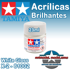 Tamiya Acrílica - X-2 - White (Branco Brilhante) - 81002 - 23ML