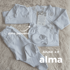 Ajuar ALMA 4 piezas pima peruano - comprar online