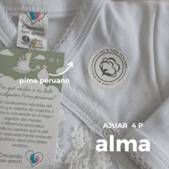 Ajuar ALMA 4 piezas pima peruano en internet