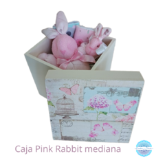 Caja regalo Babyshower /Pink Rabbit mediana