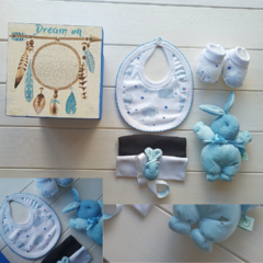 Caja regalo Babyshower /Blue Rabbit mediana - tienda online