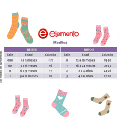 Medias Elemento Bebé 3-12m - tienda online