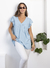 Blusa Lino Liso con Frunce JOHANA 24-77