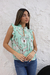 Blusa Poplin Estampado con Volado en Cuello KALMIA 24-83