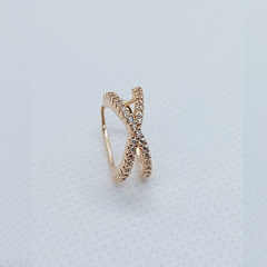 Piercing X dourado - comprar online