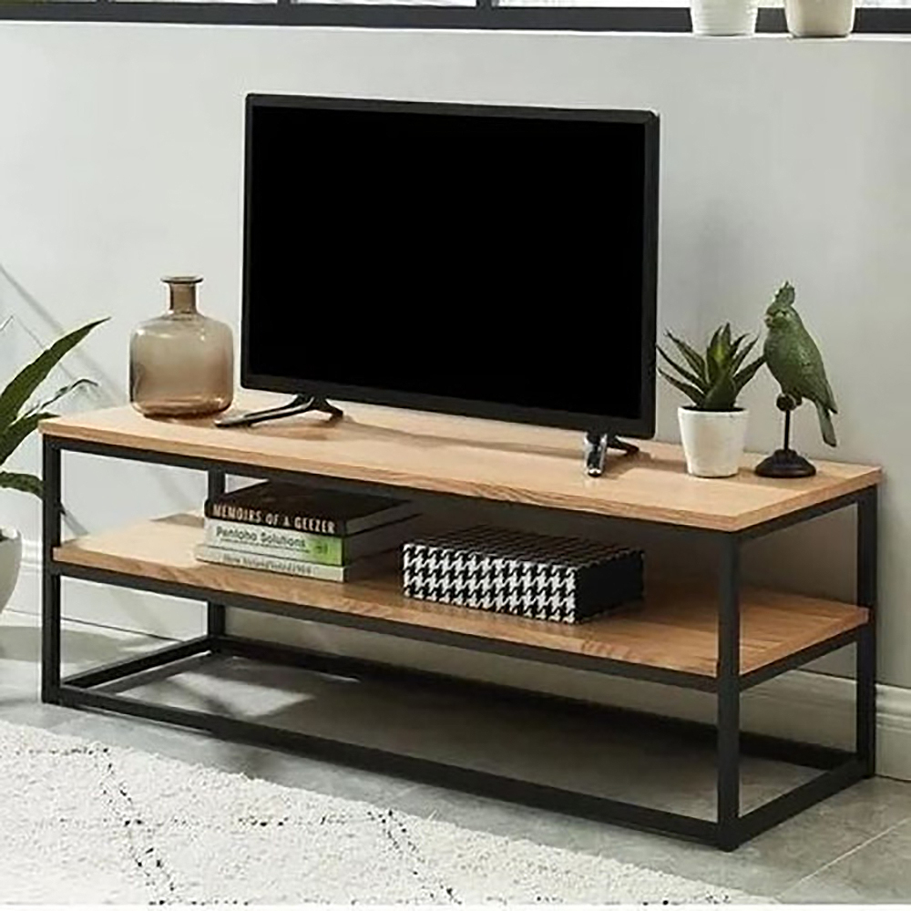 mueble para tv industrial! estantería en hierro y madera